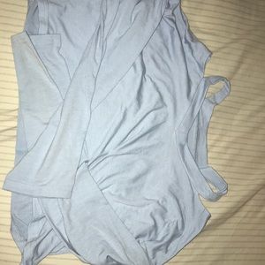 Romwe baby blue crop top